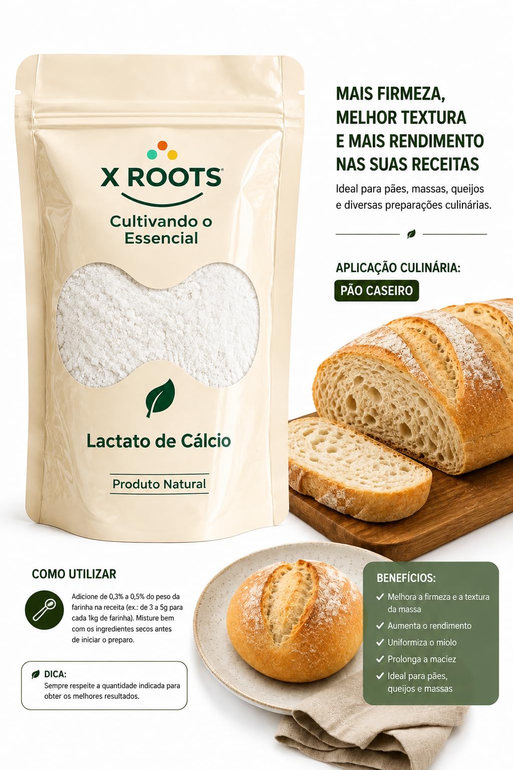Lactato de Cálcio X Roots