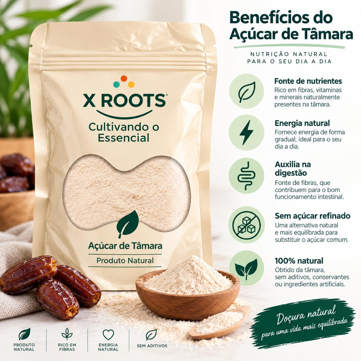 Açúcar de Tâmara X Roots