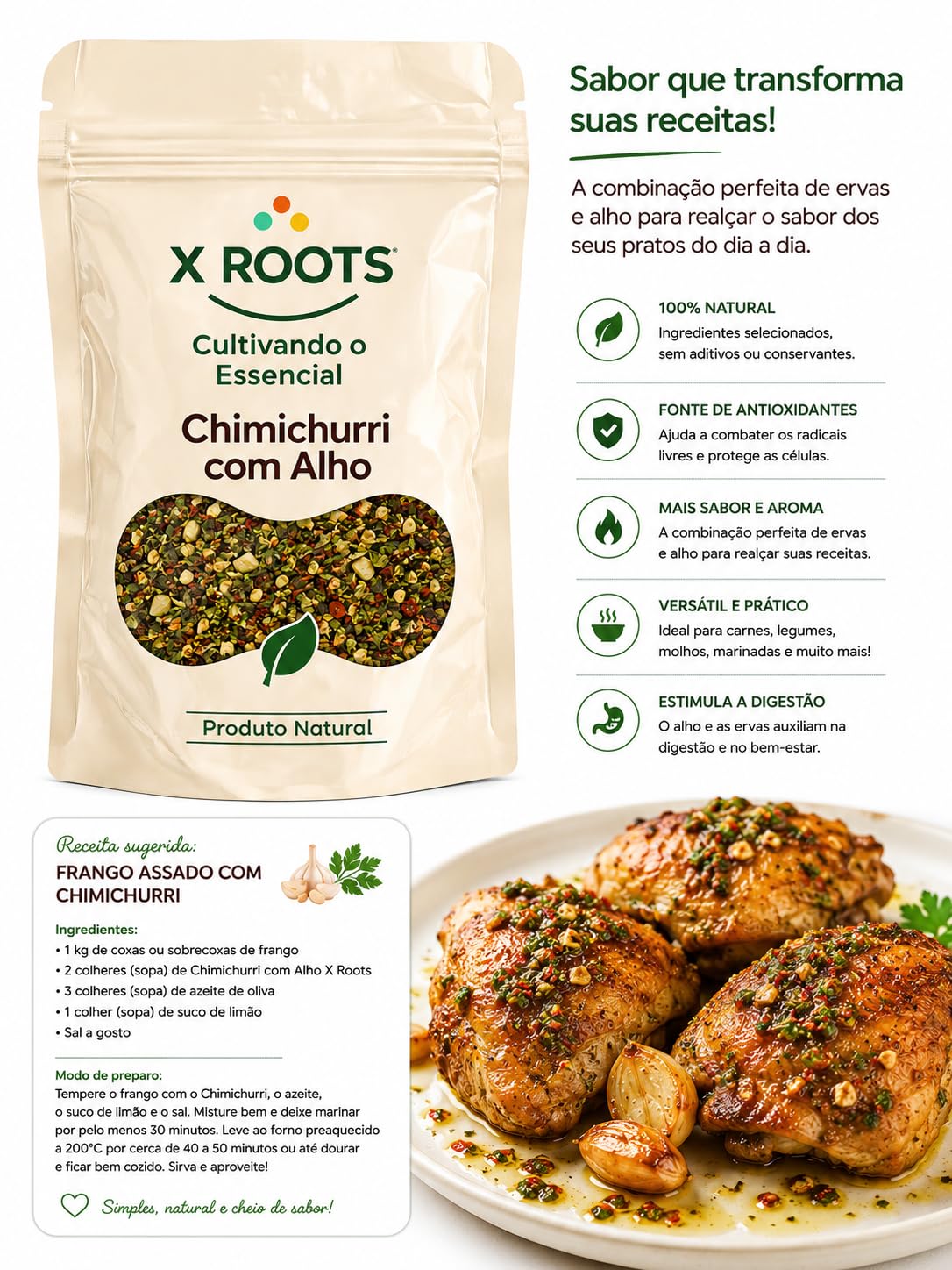 Chimichurri com Alho X Roots