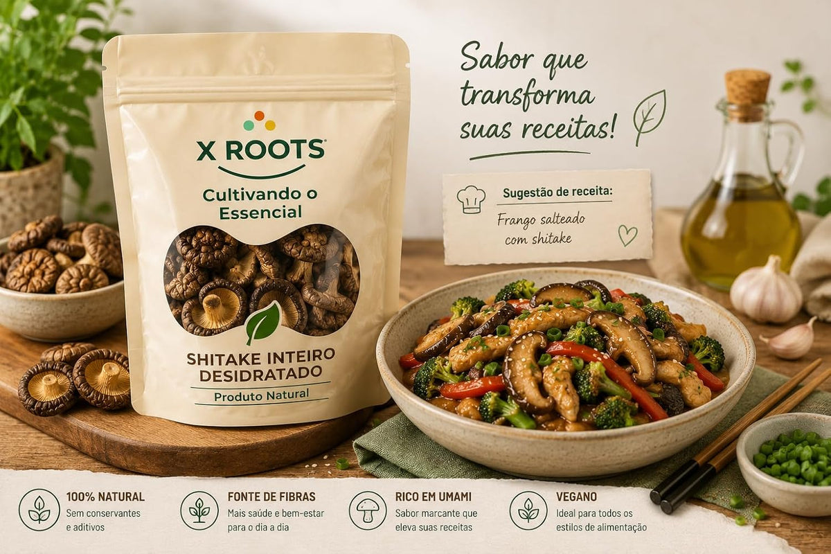 Shitake Inteiro Cogumelo Desidratado X Roots