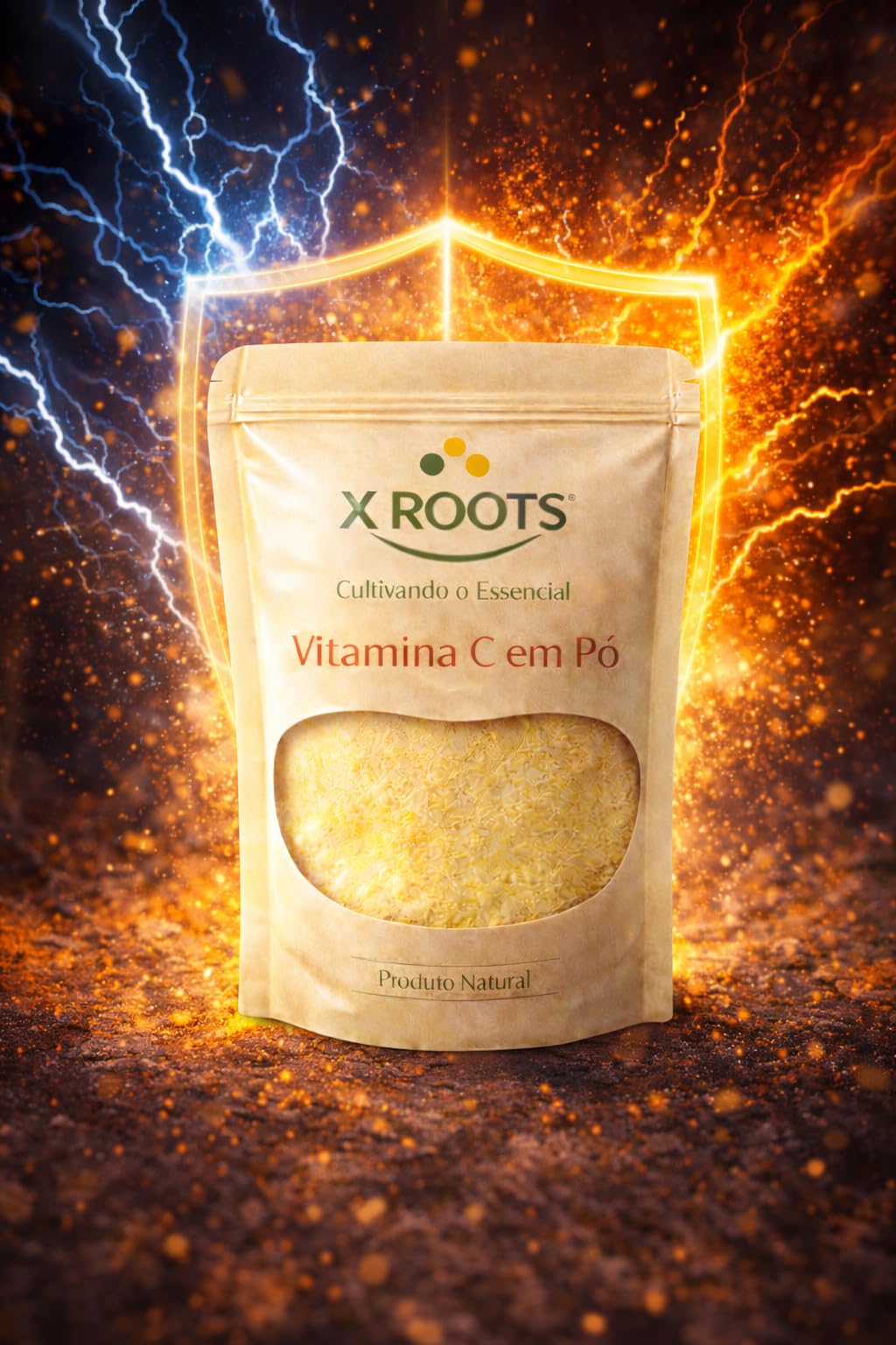 Vitamina C em Pó Pura X Roots