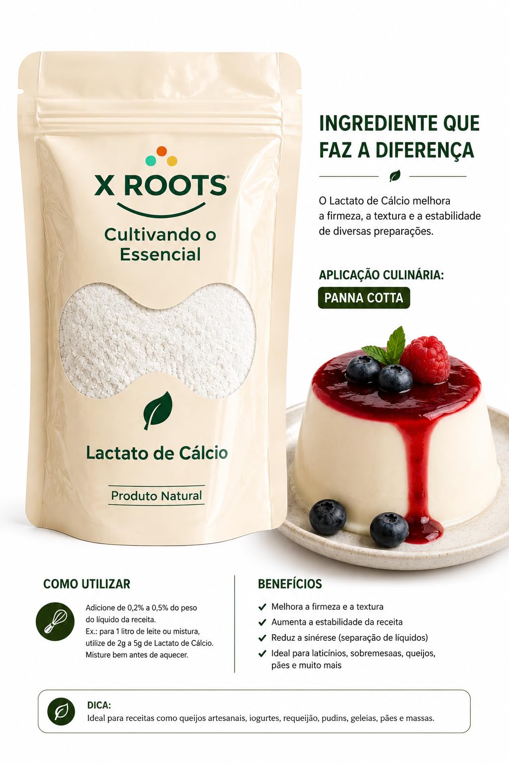 Lactato de Cálcio X Roots