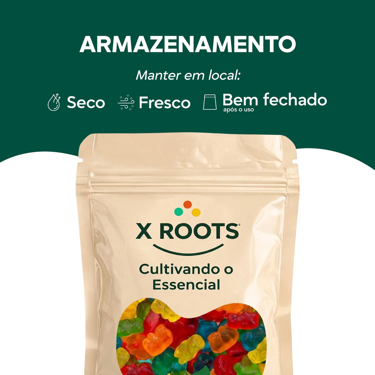 Bala de Ursinho Fini com Xylitol Sem Açúcar X Roots