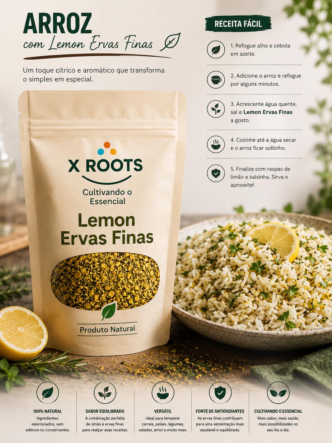 Tempero Lemon Ervas Finas X Roots