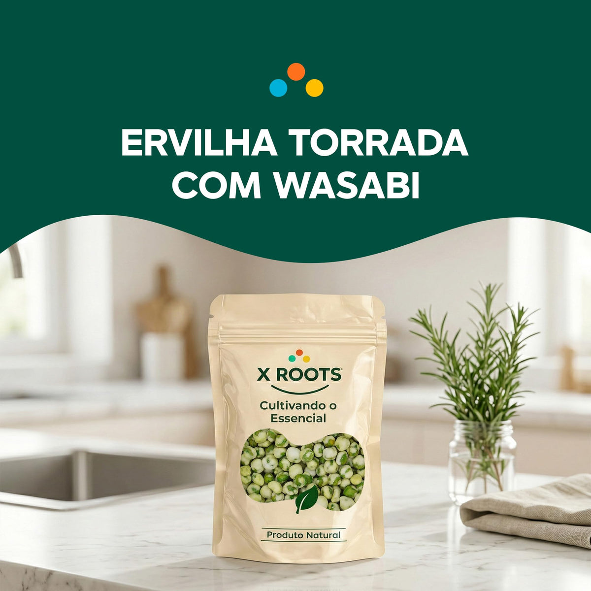 Ervilha Torrada com Wasabi Crocante X Roots