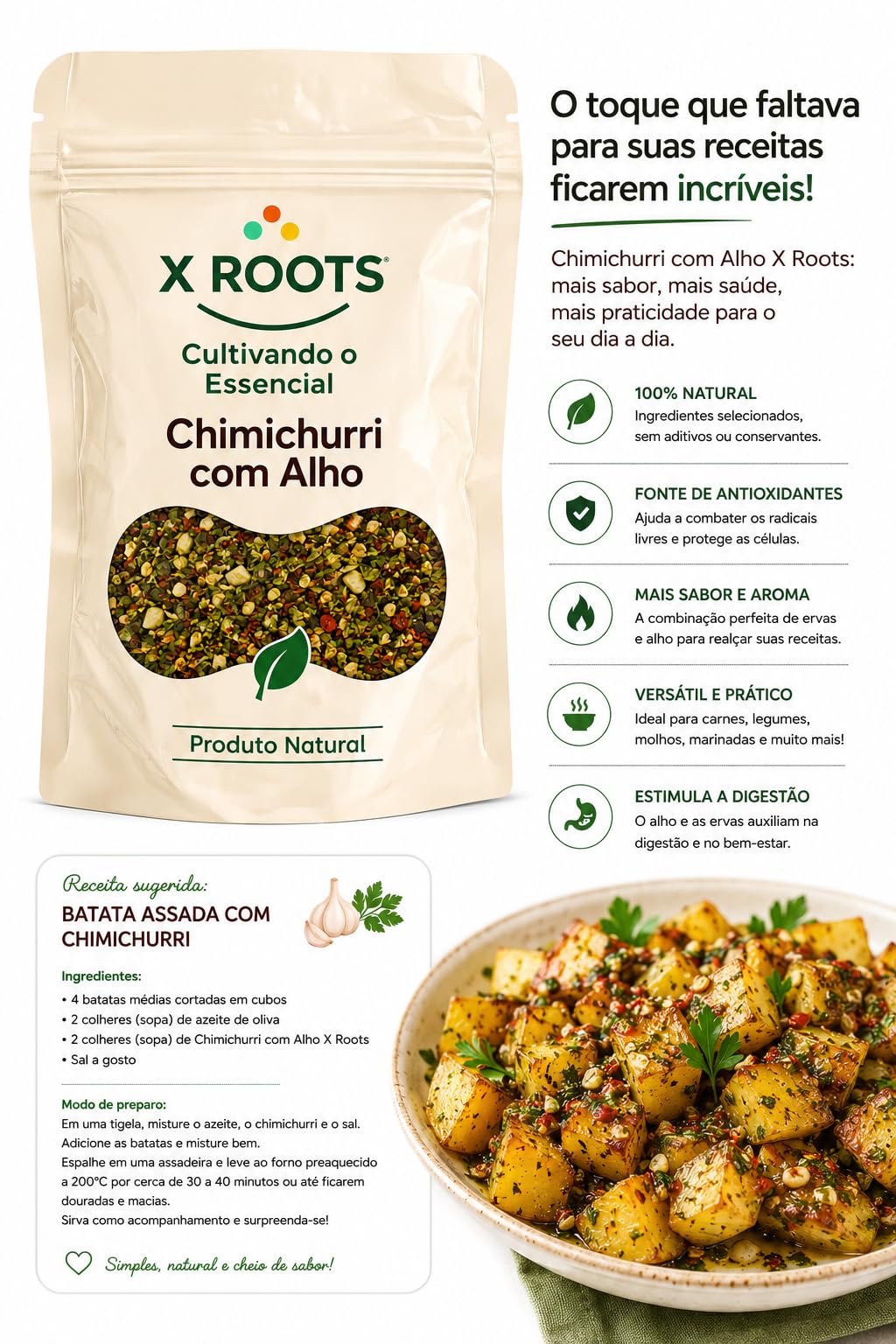 Chimichurri com Alho X Roots