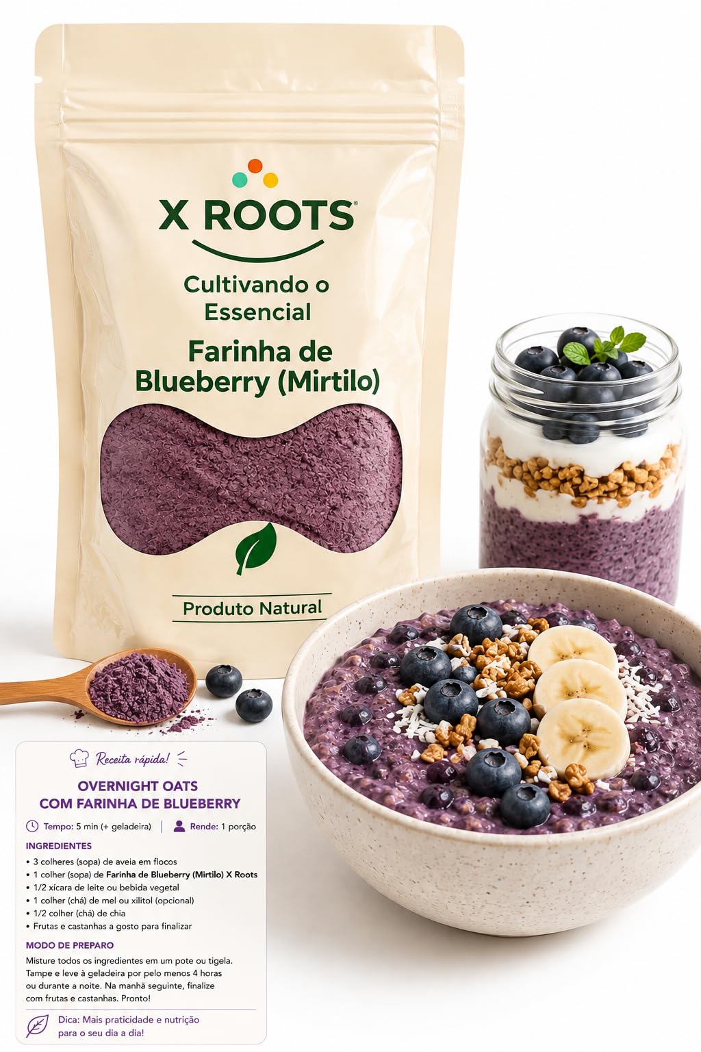 Farinha de Blueberry X Roots