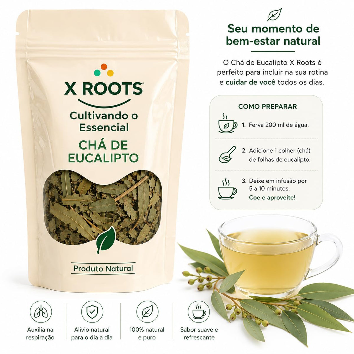 Chá de Eucalipto X Roots