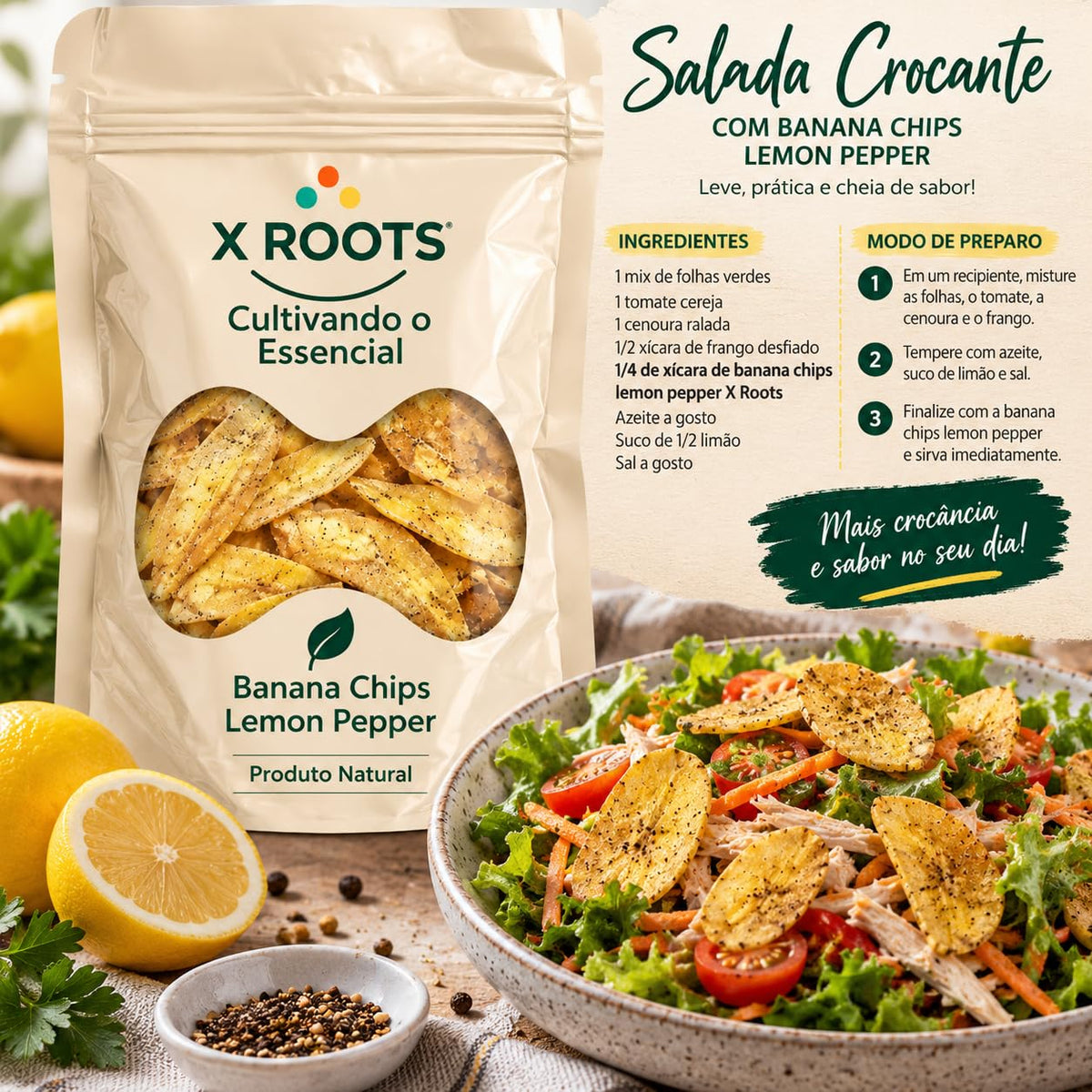 Banana Chips Lemon Pepper X Roots