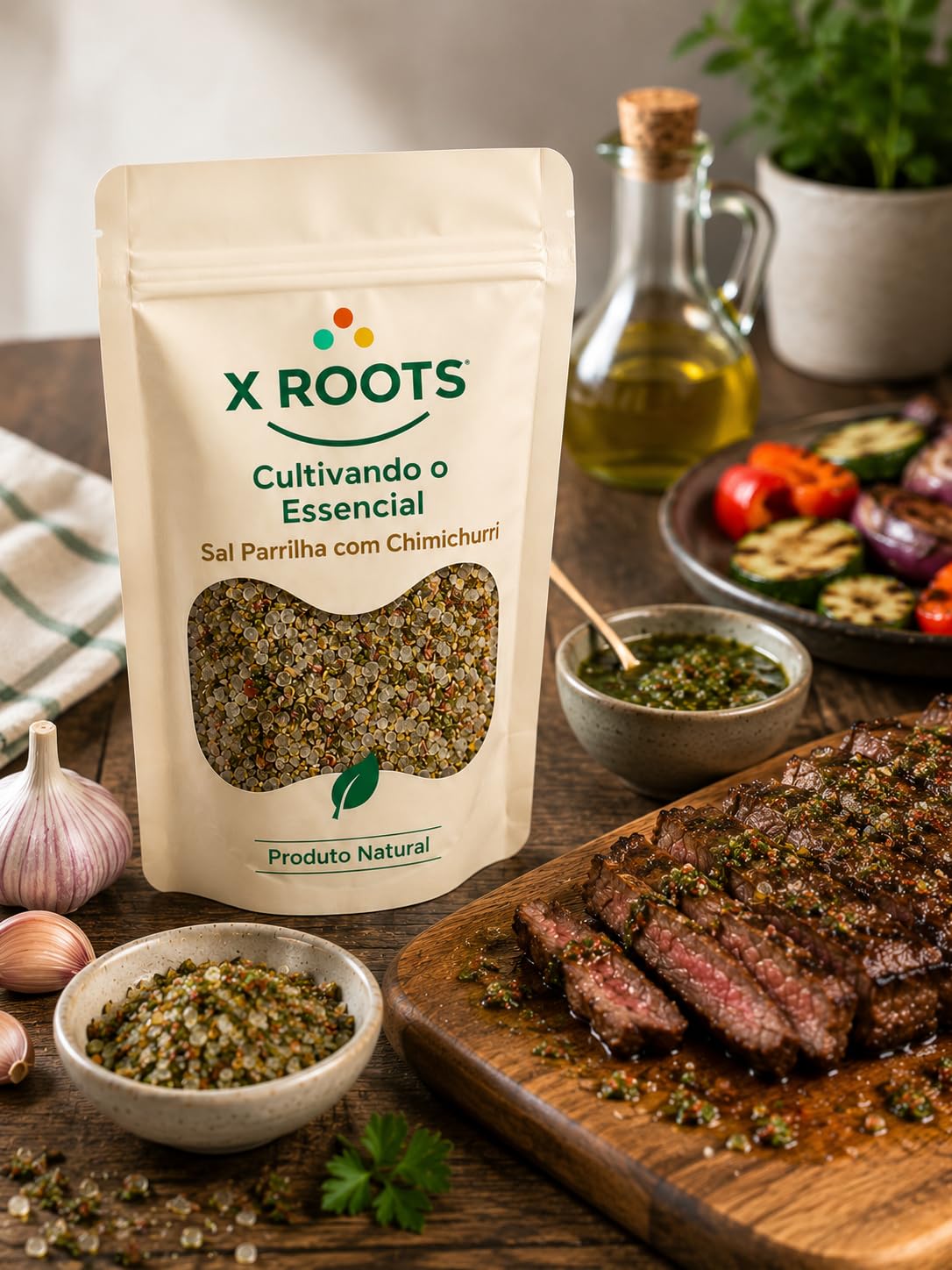 Sal de Parrilha com Chimichurri X Roots