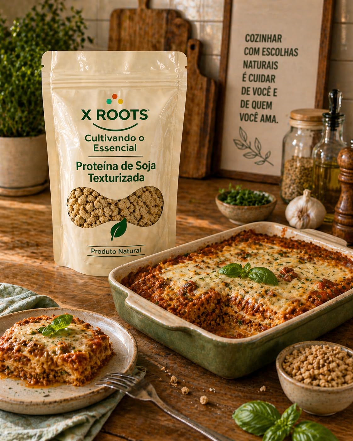 Proteína de Soja Clara Texturizada X Roots