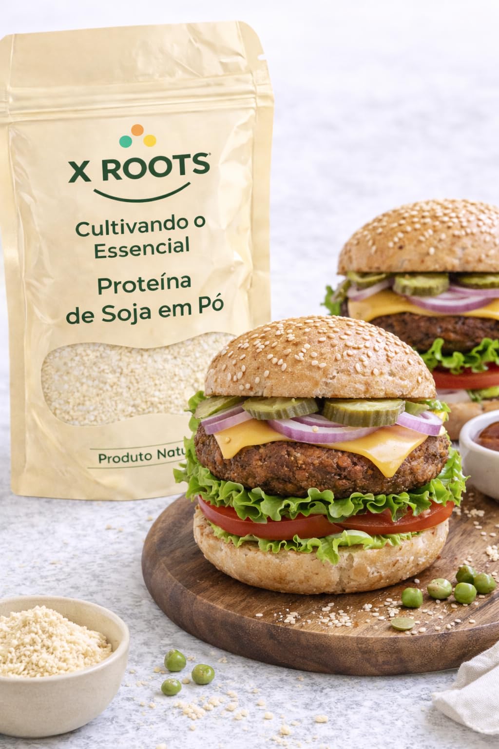 Proteína de Soja em Pó X Roots