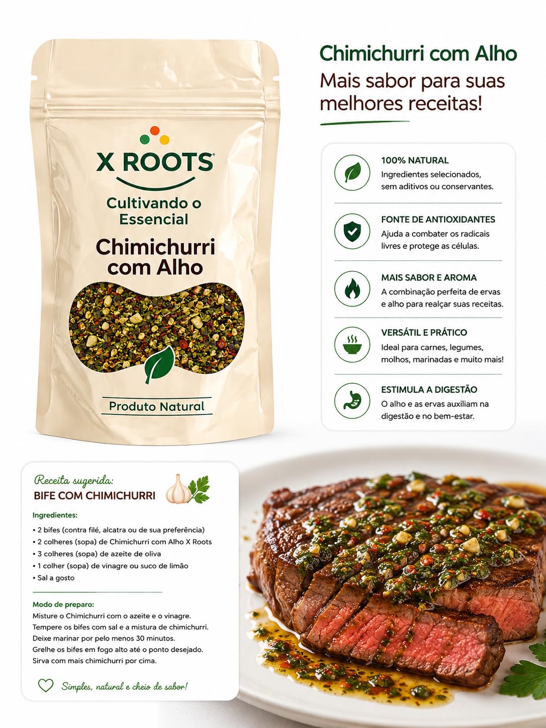 Chimichurri com Alho X Roots