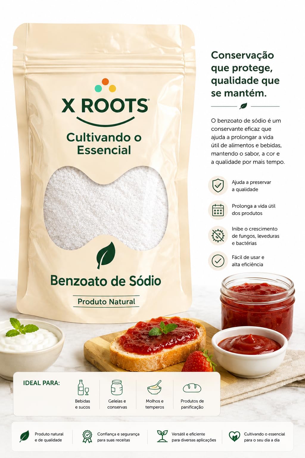 Benzoato de Sódio X Roots