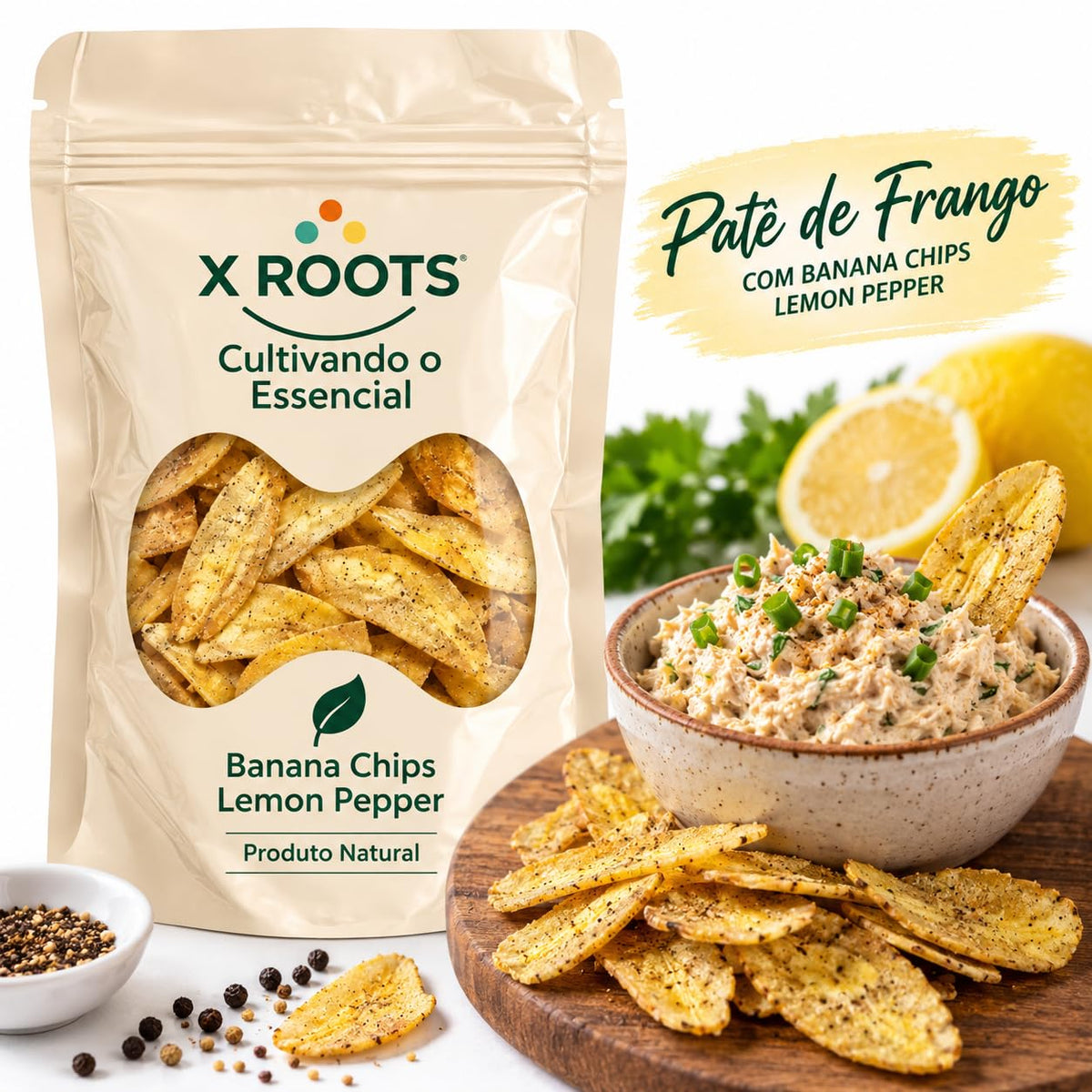 Banana Chips Lemon Pepper X Roots