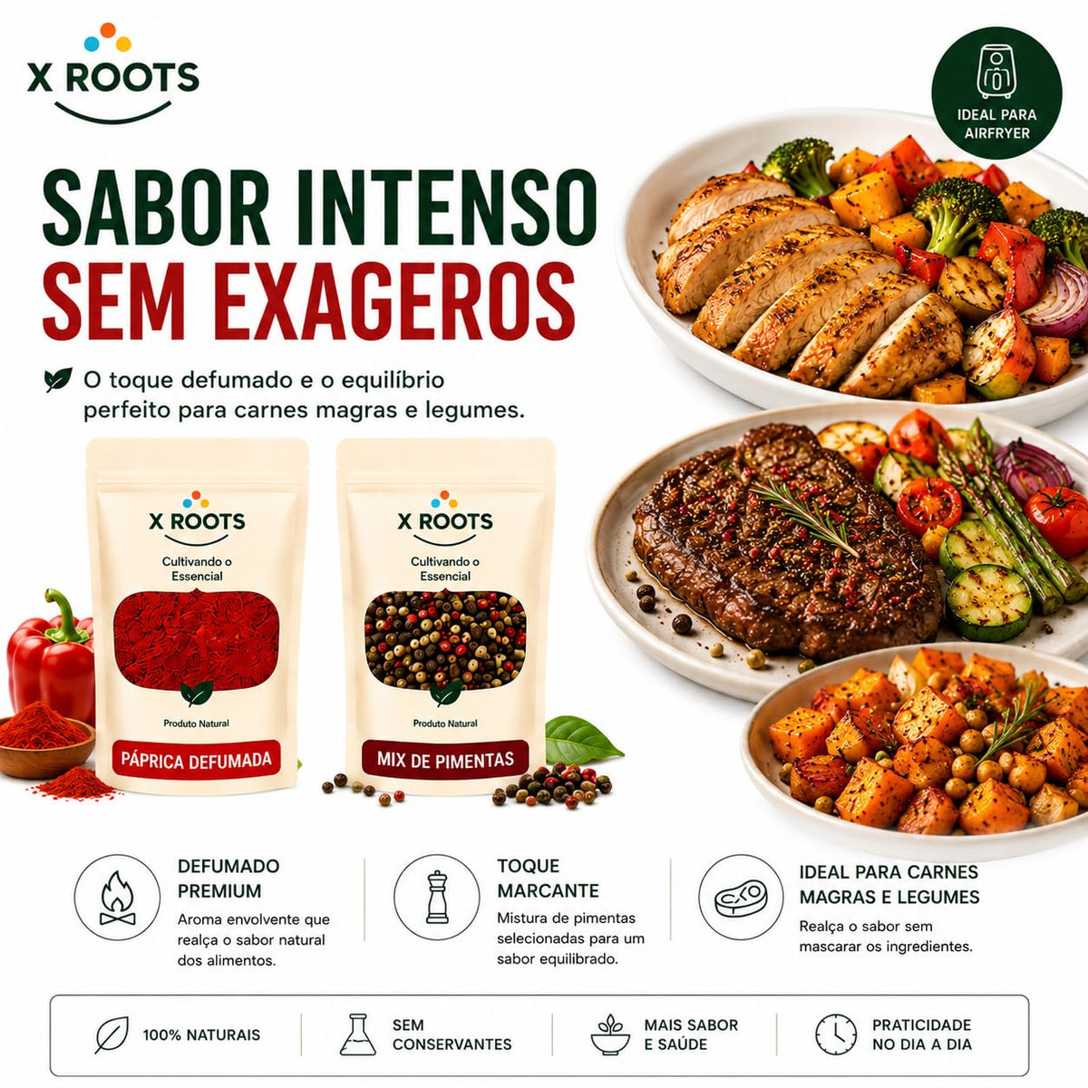 Kit Temperos Fit & Airfryer X Roots