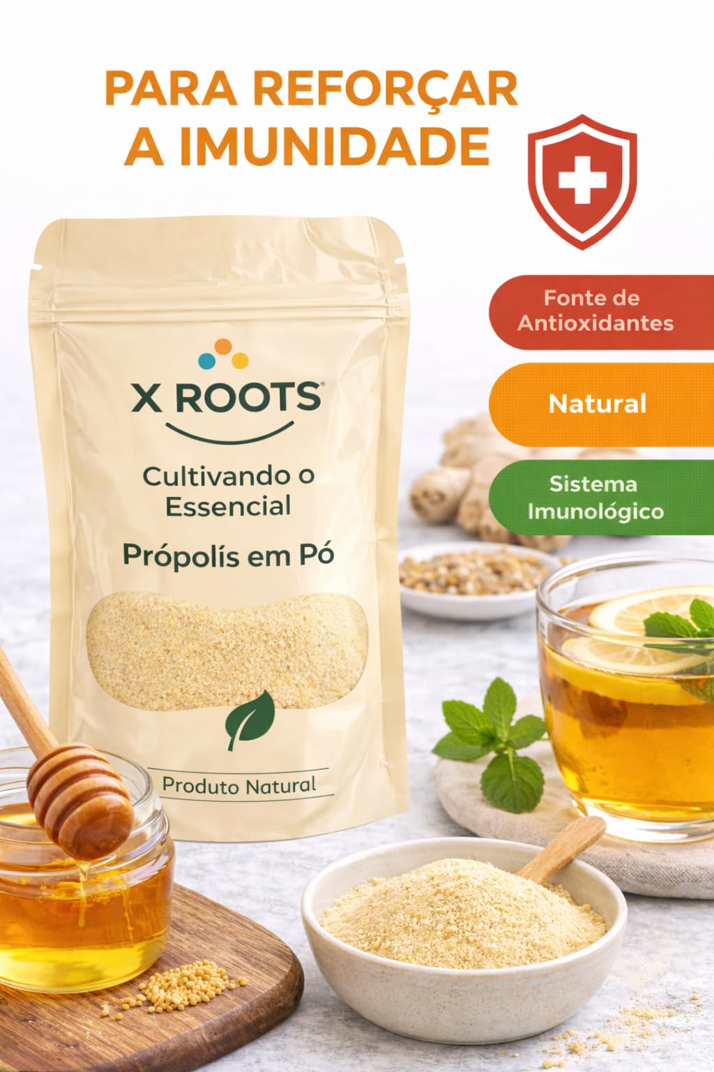 Própolis em Pó X Roots