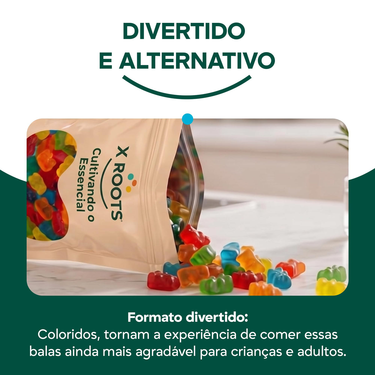 Bala de Ursinho Fini com Xylitol Sem Açúcar X Roots
