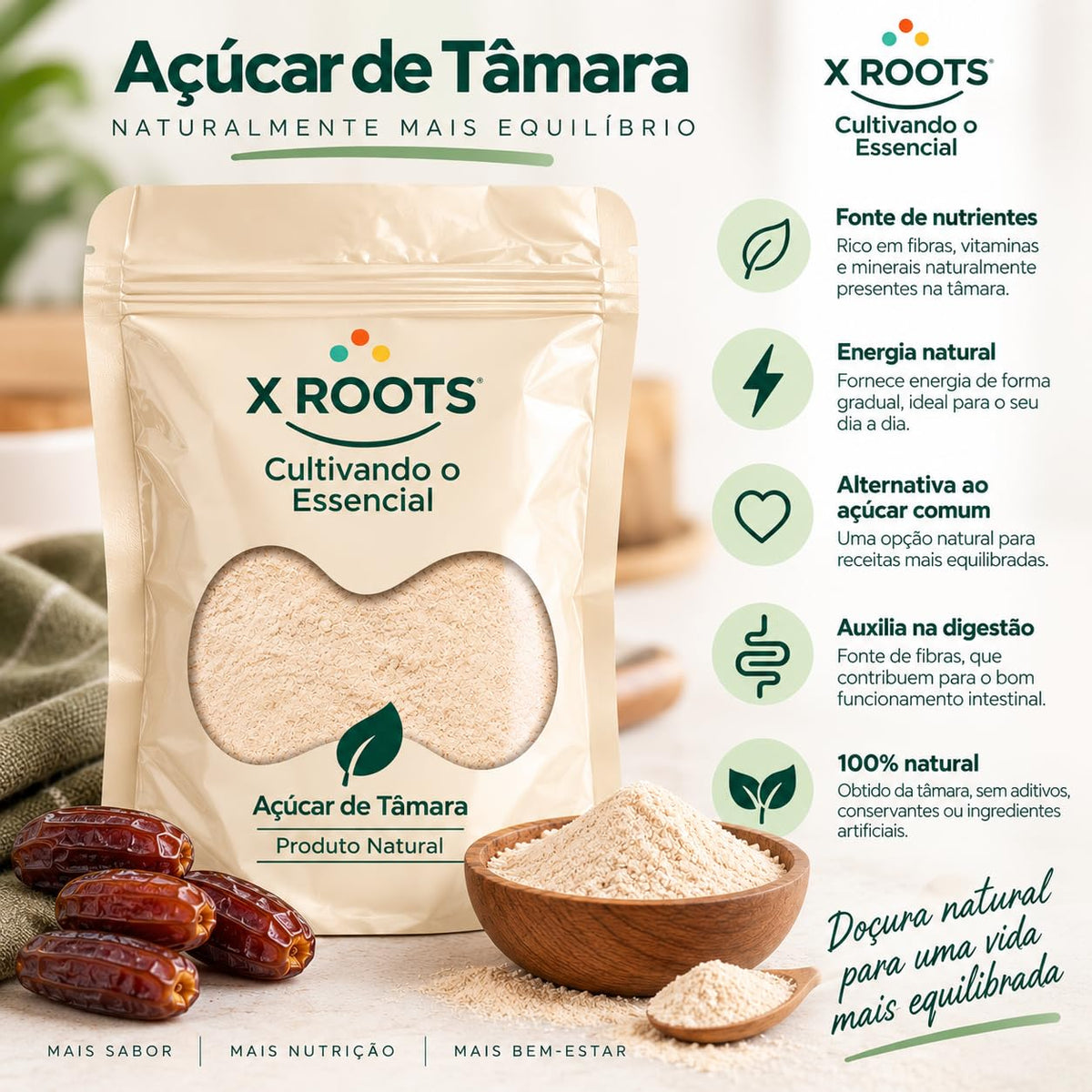 Açúcar de Tâmara X Roots