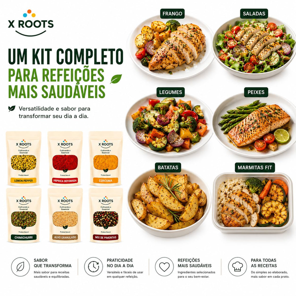 Kit Temperos Fit & Airfryer X Roots