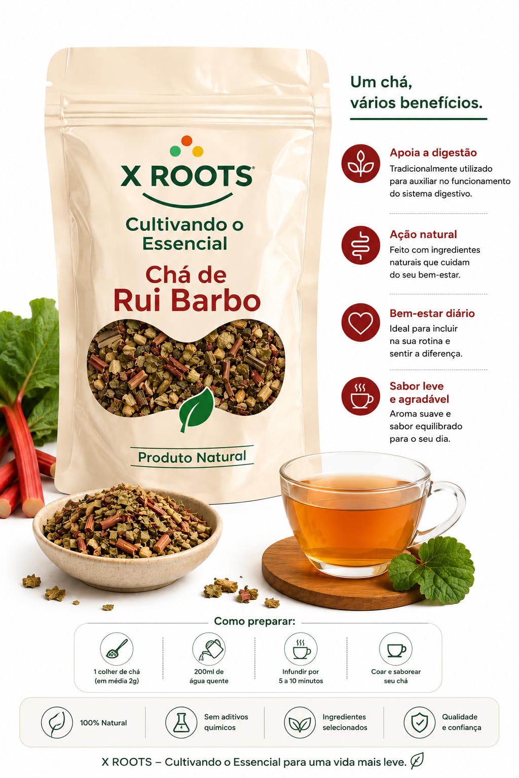 Chá de Ruibarbo X Roots
