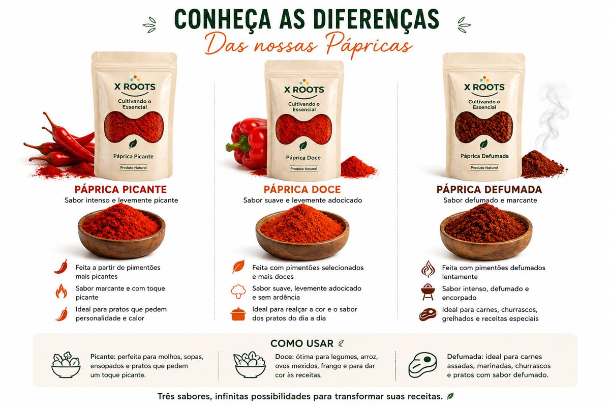 Kit 3 Pápricas X Roots