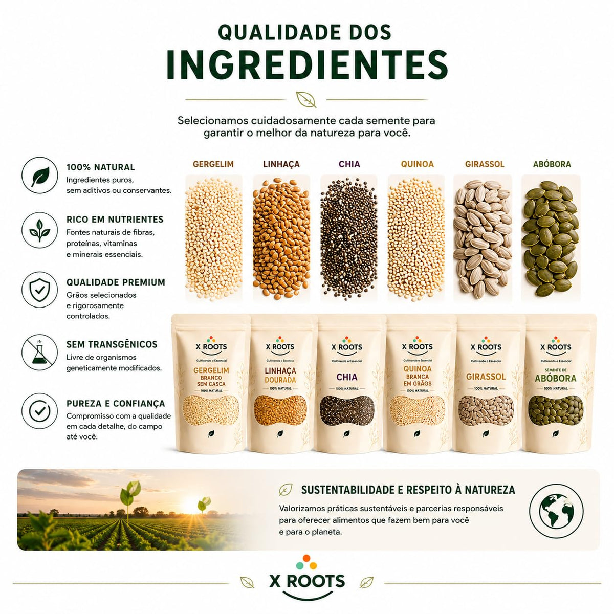 Kit Sementes X Roots