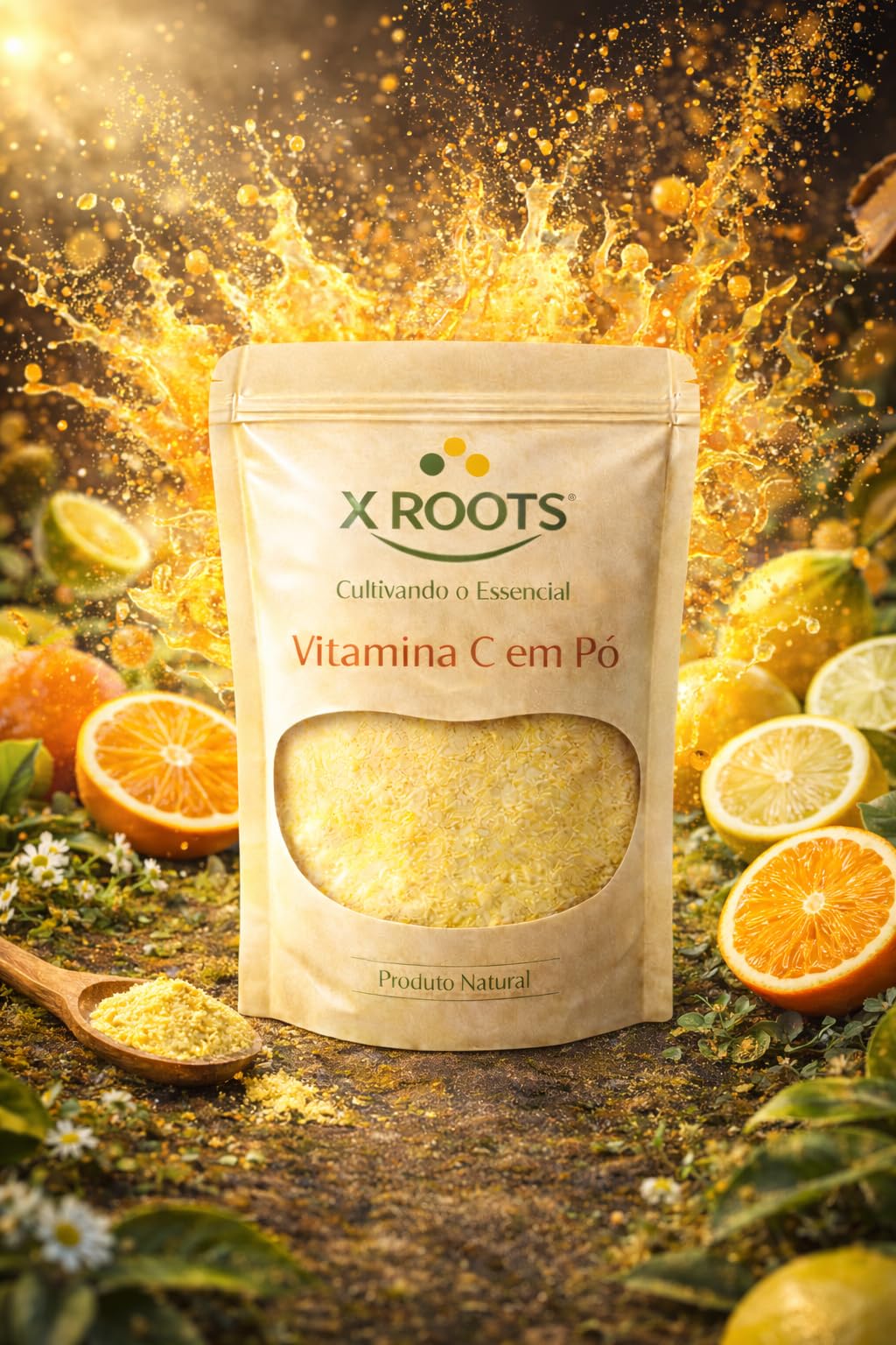 Vitamina C em Pó Pura X Roots