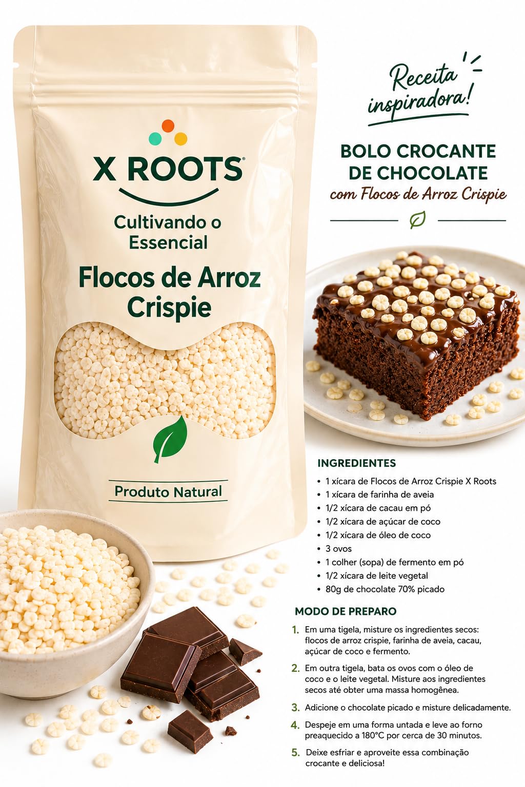 Flocos de Arroz Crispie X Roots