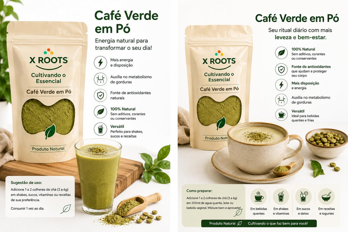 Café Verde em Pó X Roots