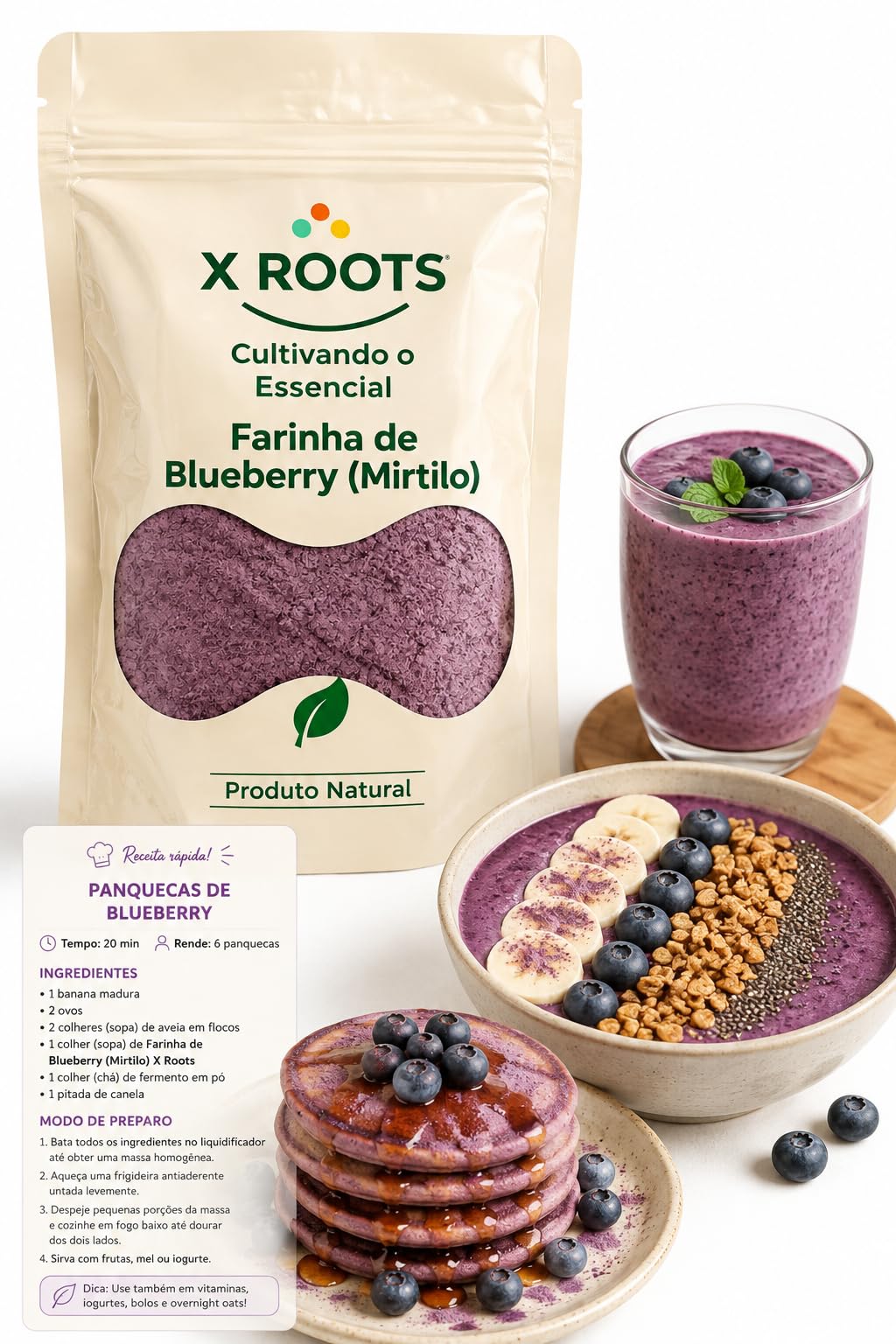 Farinha de Blueberry X Roots