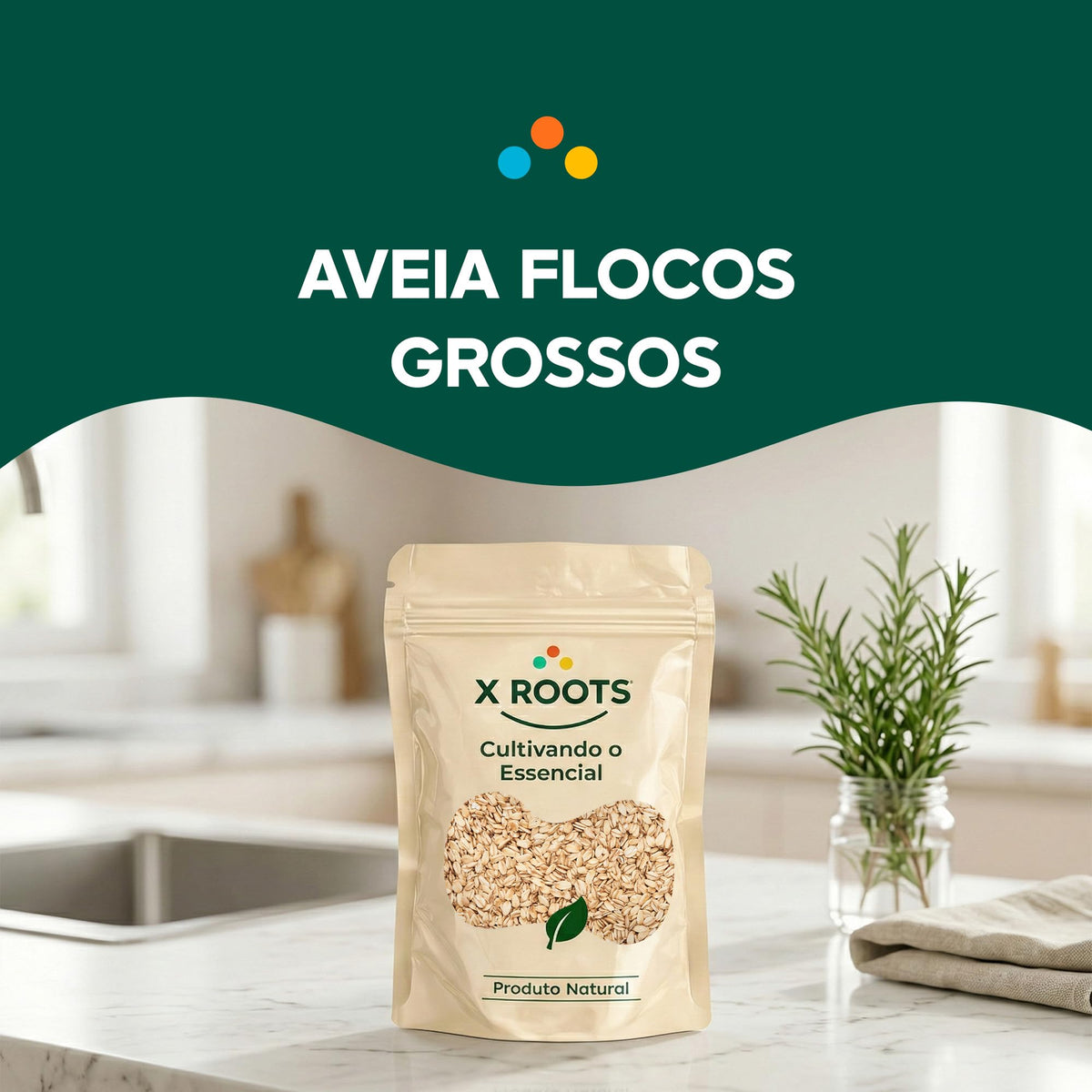 Aveia em Flocos Grossos Graúdos X Roots