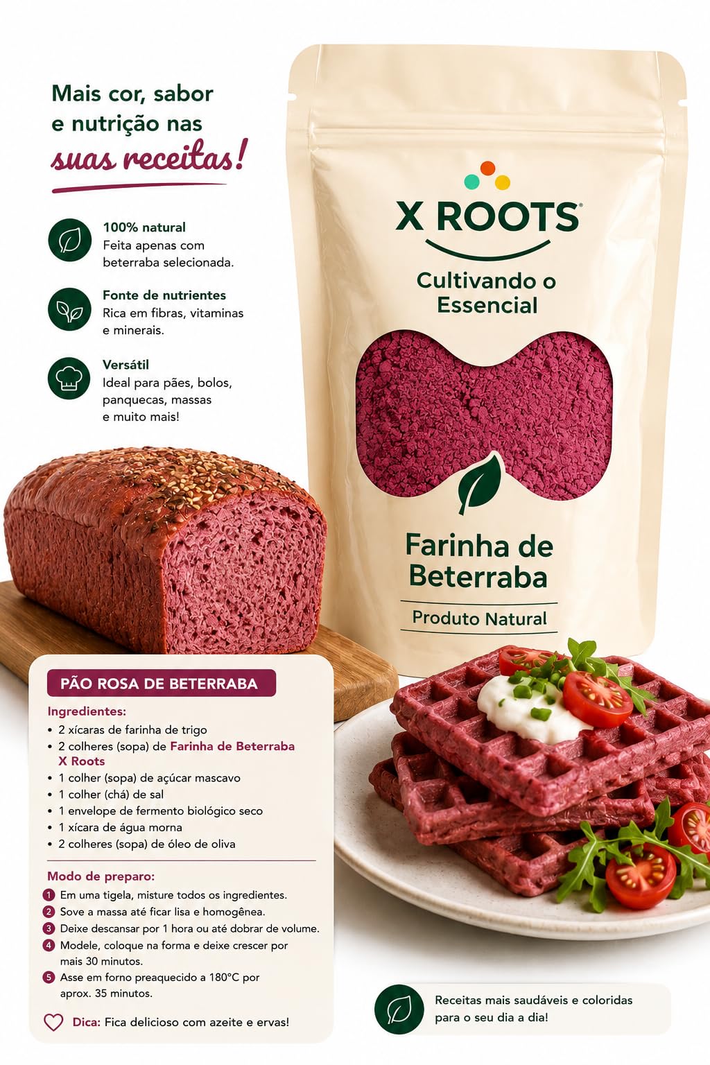 Farinha de Beterraba em Pó X Roots