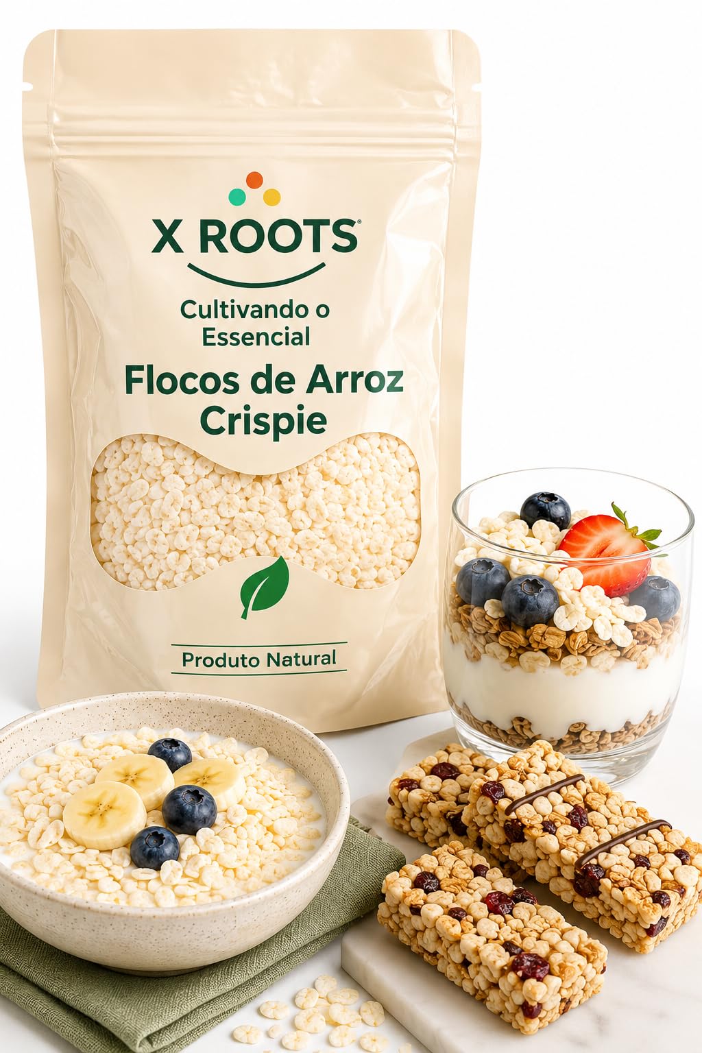 Flocos de Arroz Crispie X Roots