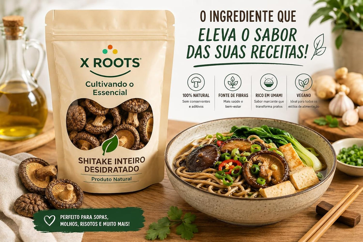 Shitake Inteiro Cogumelo Desidratado X Roots