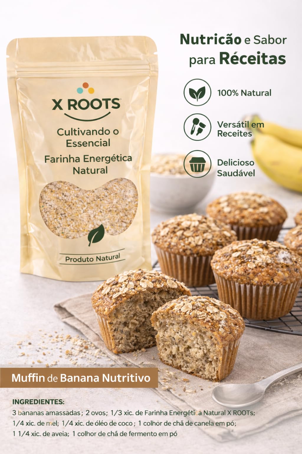 Farinha Energética Natural X Roots
