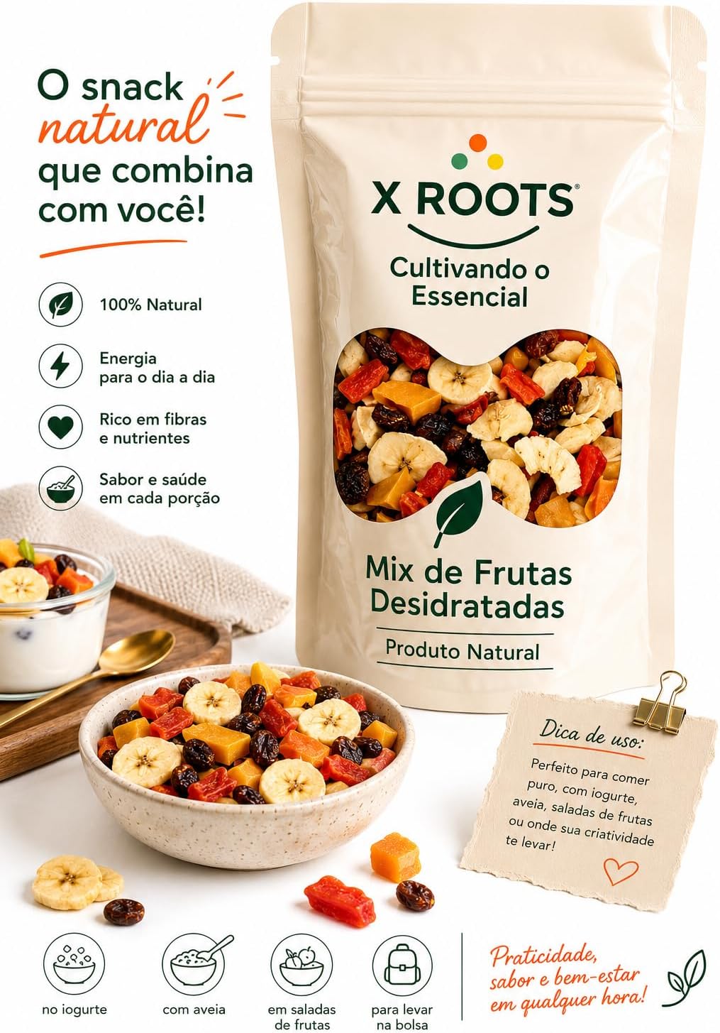 Mix de Frutas Desidratadas Premium X Roots