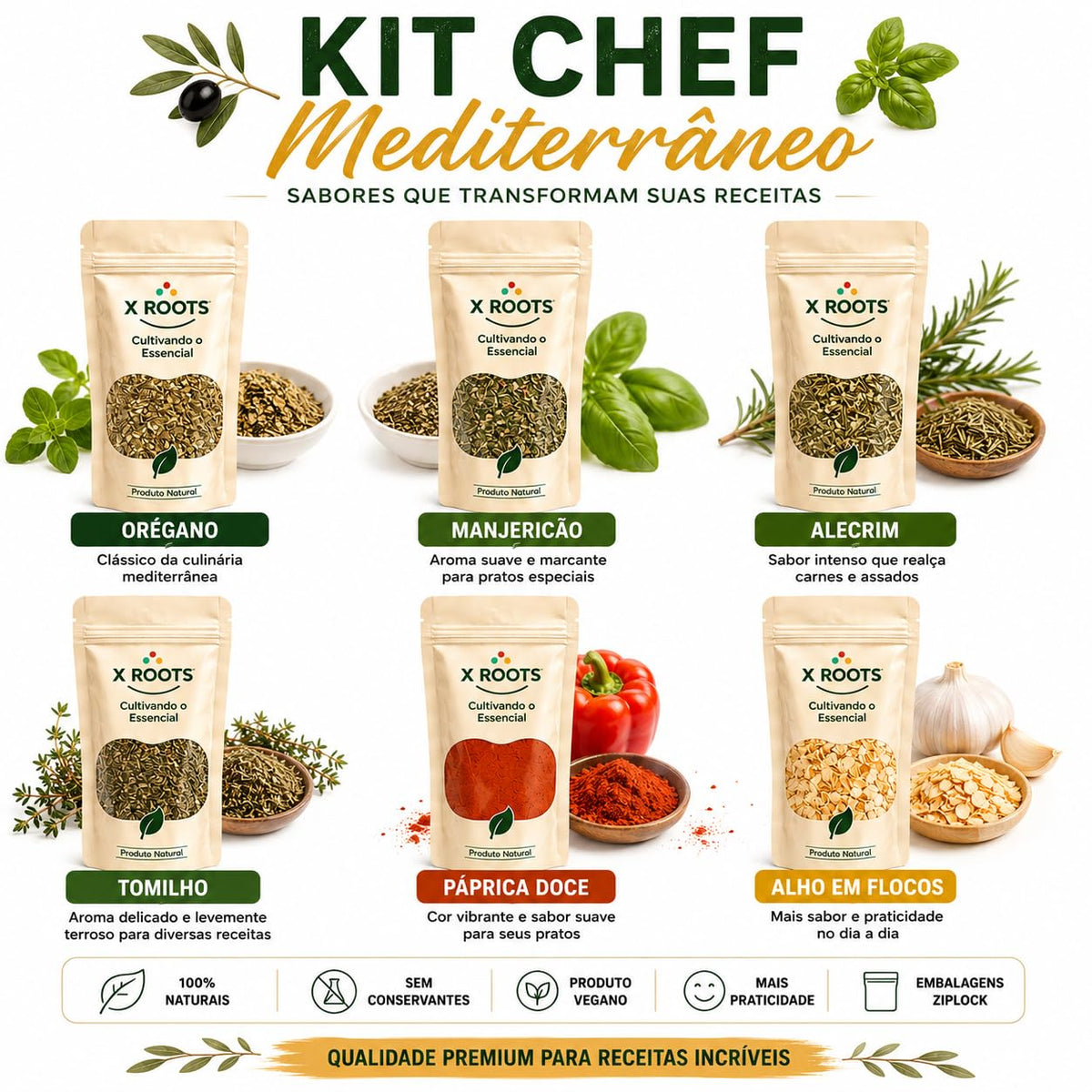 Kit Chef Mediterrâneo X Roots