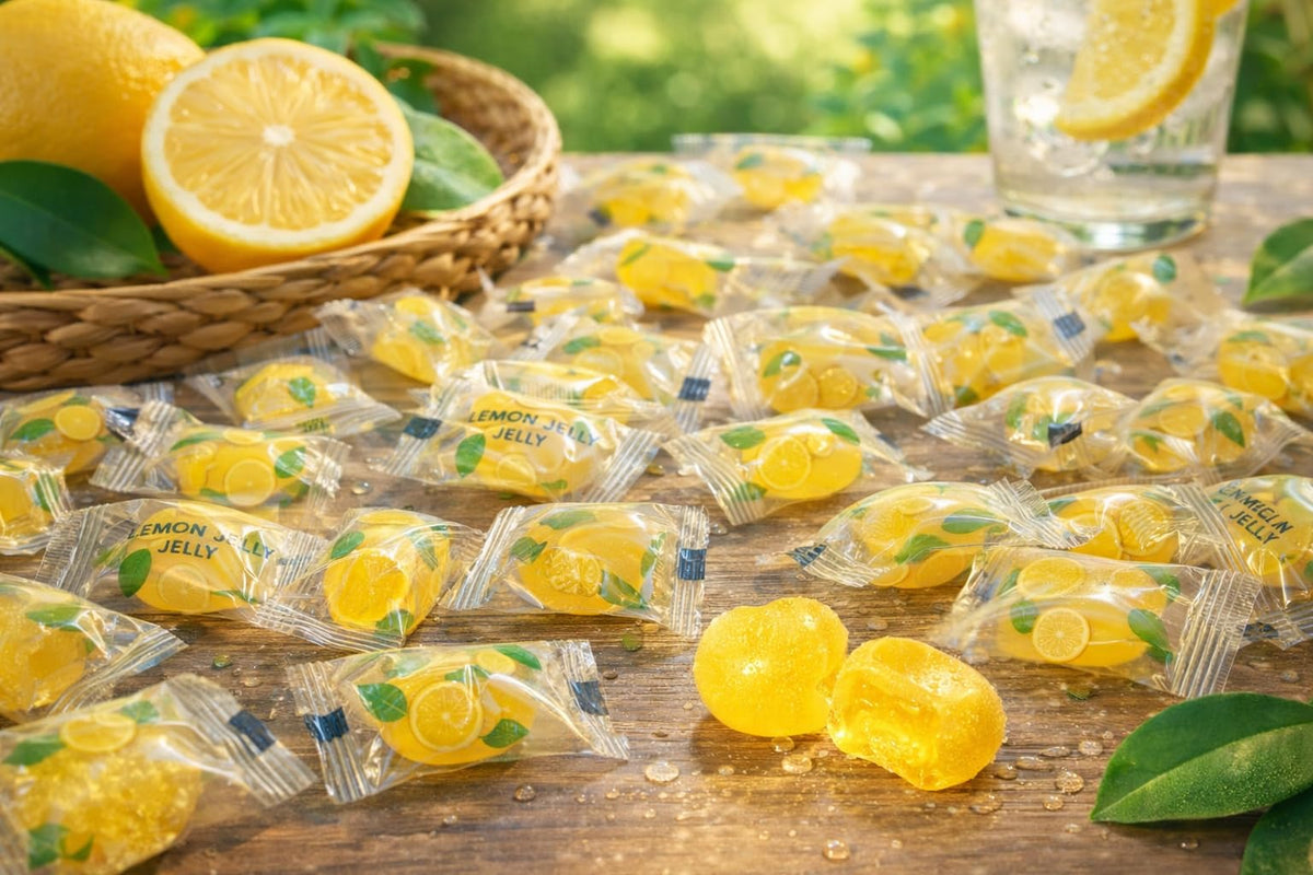 Bala de Goma de Limão 43% Suco da Fruta X Roots