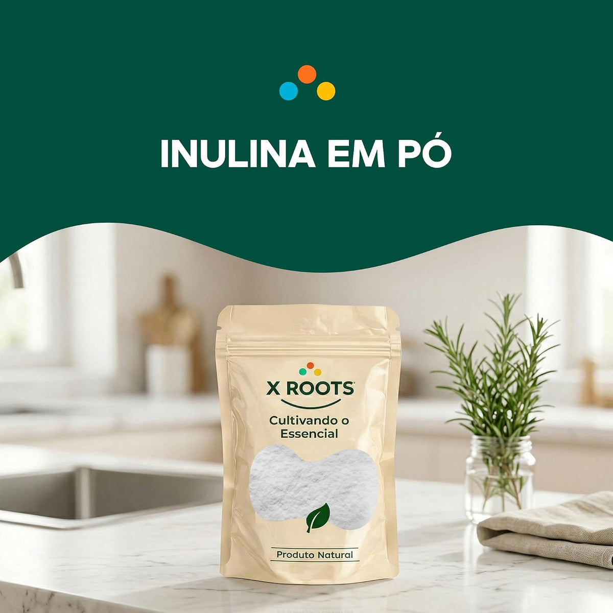 Inulina em Pó 100% X Roots