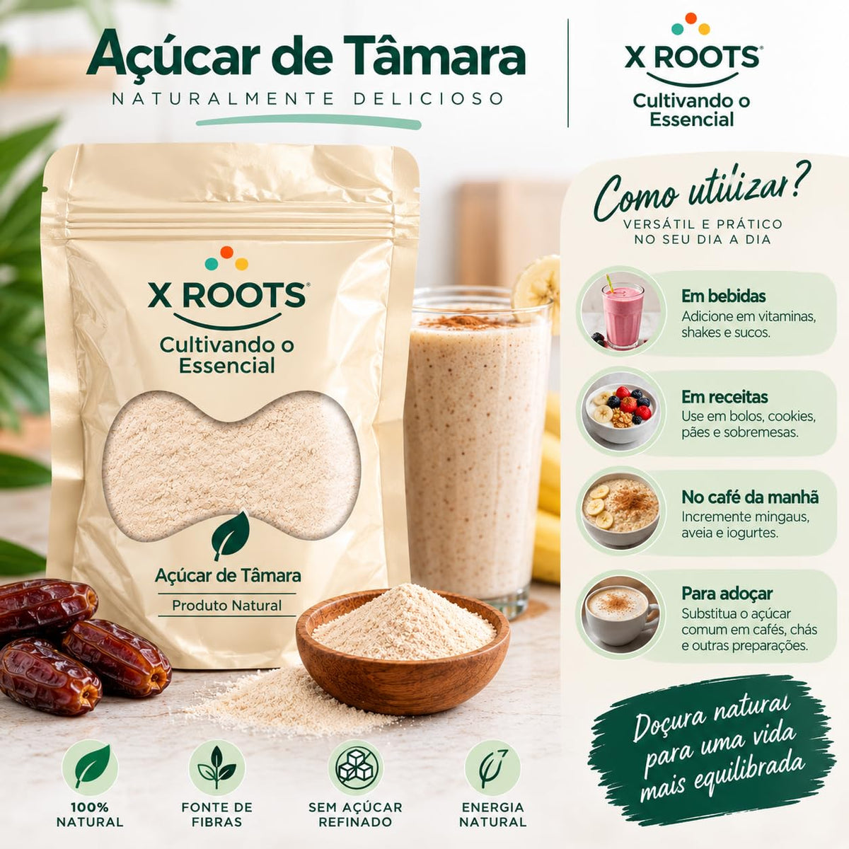 Açúcar de Tâmara X Roots