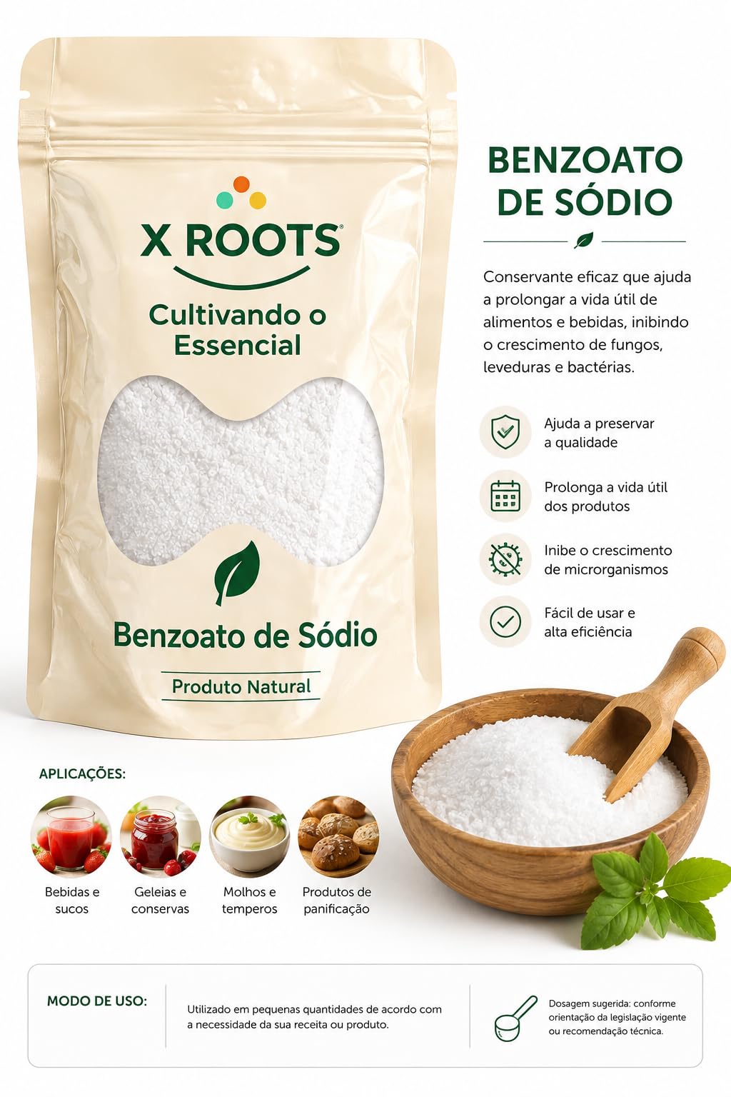 Benzoato de Sódio X Roots