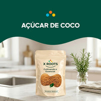 Açúcar de Coco Importado em Pó X-Roots – Adoçante Natural de Baixo Índice Glicêmico