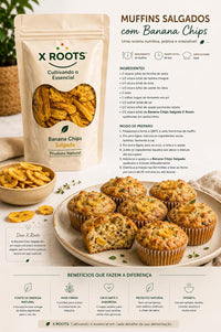 Banana Chips Salgada Crocante X-Roots – O Snack Prático