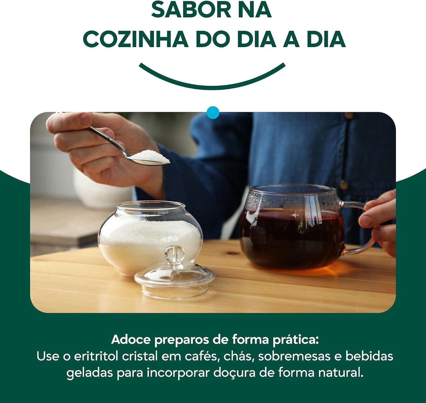 Eritritol Cristal X-Roots – Adoçante Natural Zero Calorias e Baixo Índice Glicêmico