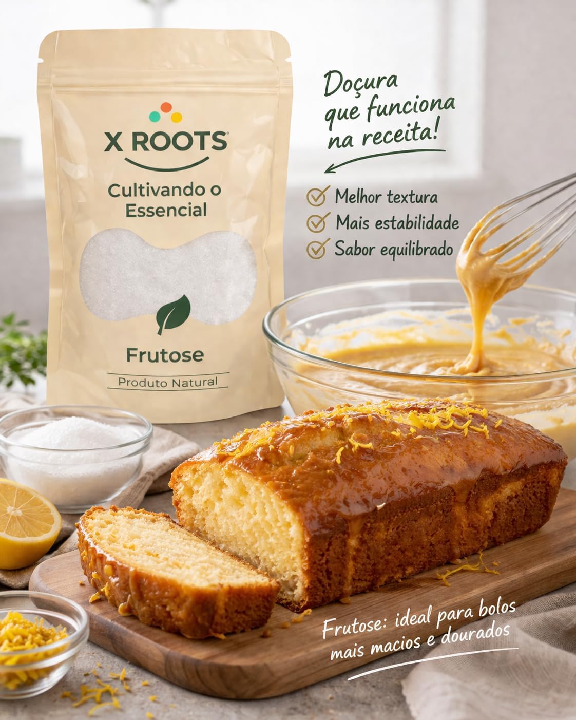 Frutose X-Roots – Adoçante Natural de Frutas com Alto Poder Adoçante
