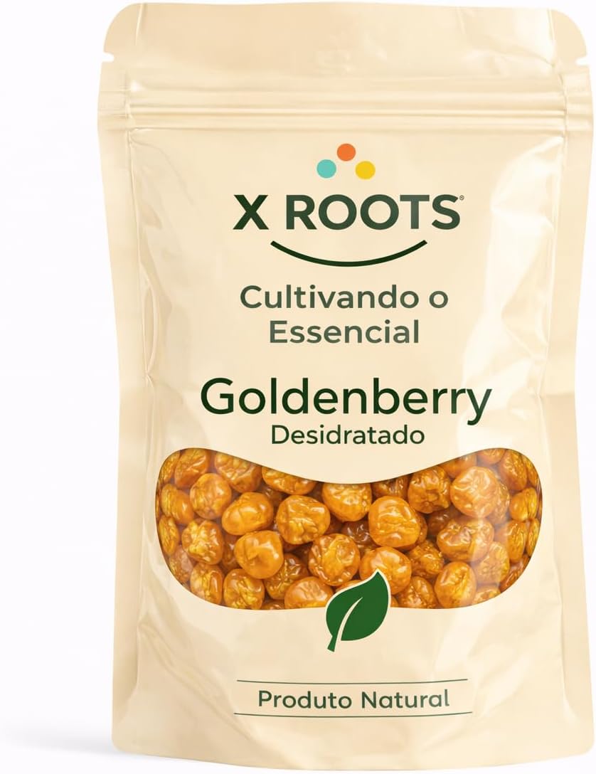 Goldenberry Desidratada X-Roots – Superfruta Exótica Agridoce, Rica em Fibras e Antioxidantes