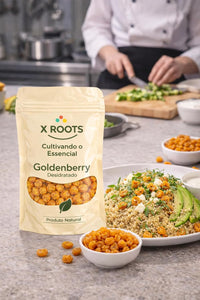 Goldenberry Desidratada X-Roots – Superfruta Exótica Agridoce, Rica em Fibras e Antioxidantes