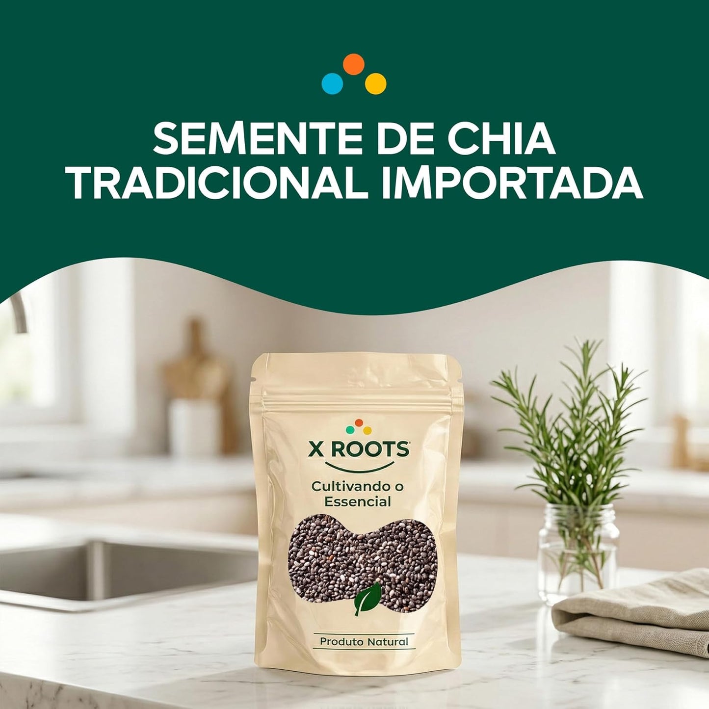 Semente de Chia Premium Importada X-Roots