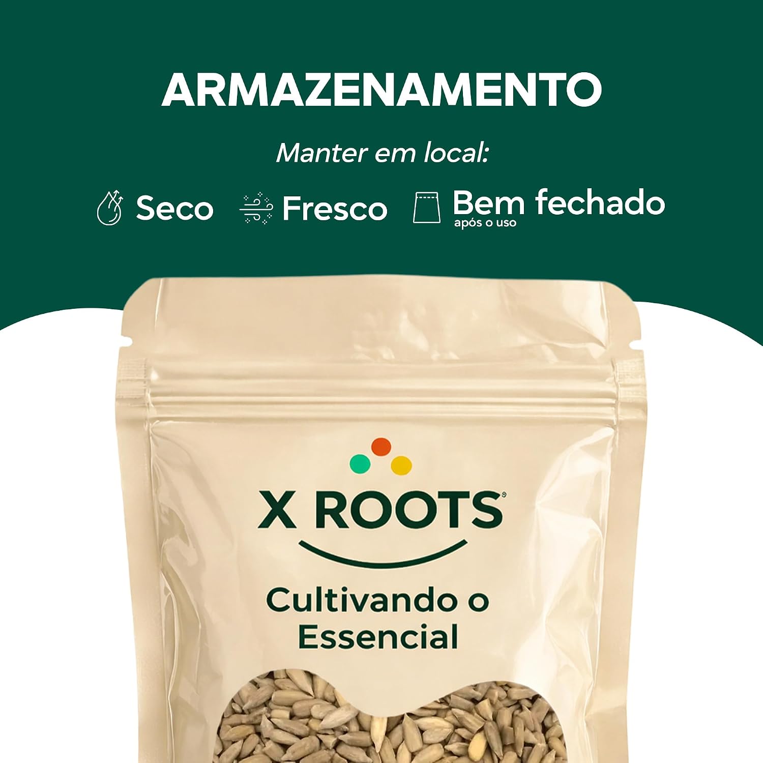 Semente de Girassol Torrada Sem Sal X-Roots